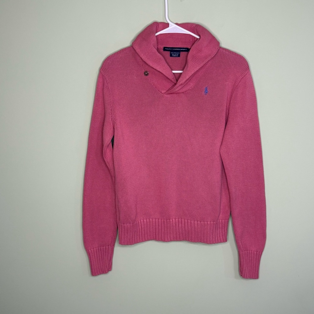 Ralph Lauren Pink Cowl Neck Sweater